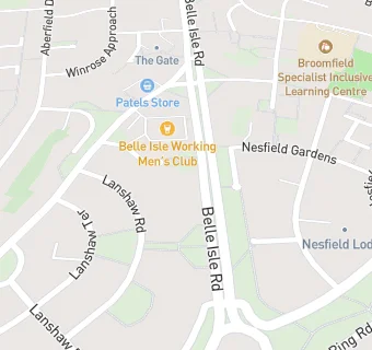 map for Belle Isle Working Mens Club