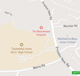 map for Tauheedul Islam Girls High School