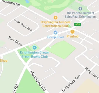 map for Drighlington Cricket Club