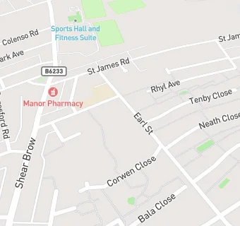 map for St James' Church of England Primary School Blackburn