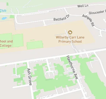 map for Willerby Carr Lane Primary School