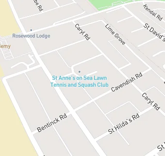 map for St Annes on Sea Lawn Tennis Club