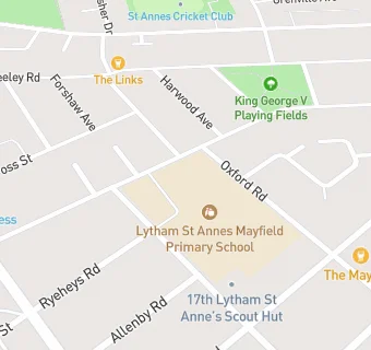 map for Lytham St Annes Mayfield Primary School