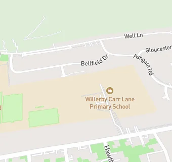 map for Willerby Carr Lane Infant School