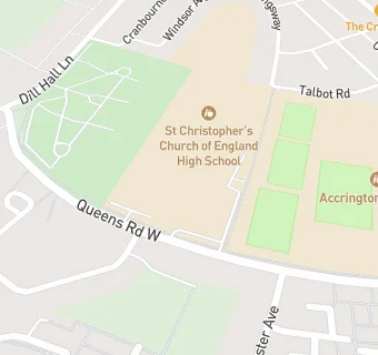 map for Accrington St Christopher's Church of England High School