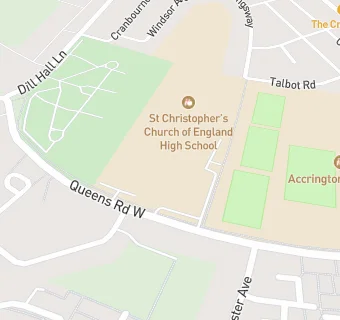 map for St Christophers CE High School