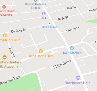 map for St Johns Hotel