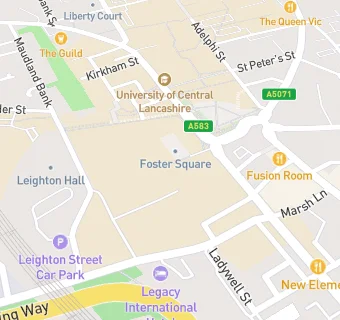 map for Uclan Medical Centre