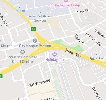 map for Holiday Inn Preston