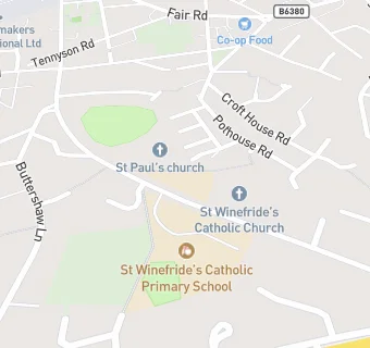 map for St Paul's CofE Primary School