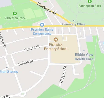 map for Fishwick Breakfast Club