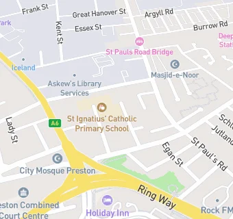 map for St Ignatius' Catholic Primary School