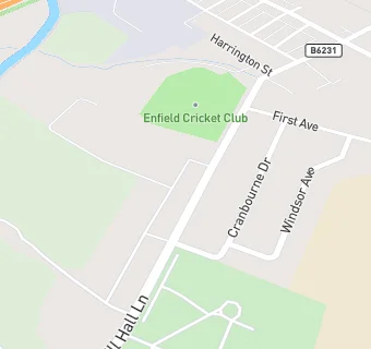 map for Enfield Cricket Club Tea Room