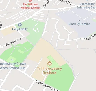 map for Trinity Academy Bradford