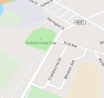 map for Enfield Cricket Club Social Club