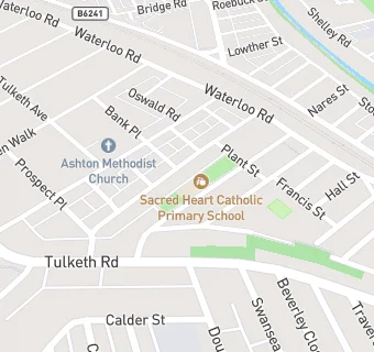 map for Sacred Heart Catholic Primary School, Preston