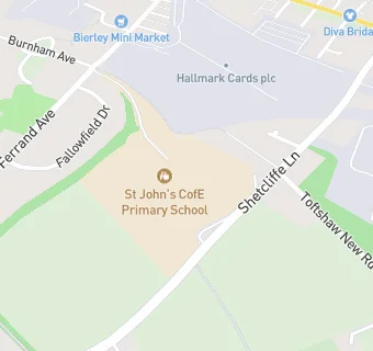 map for St John's CofE Primary School