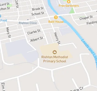 map for Rishton Methodist Primary School