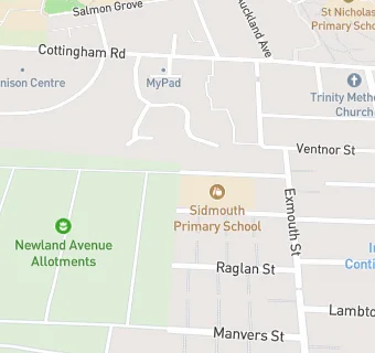 map for Fairshare@ Sidmouth Primary School