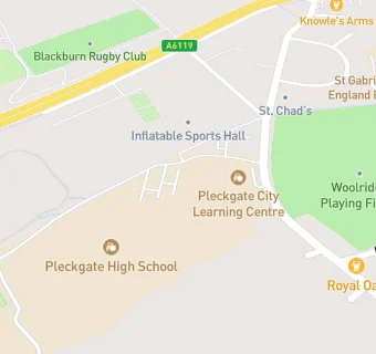 map for Pleckgate High School Mathematics and Computing College