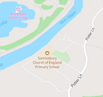 map for Samlesbury Church of England School