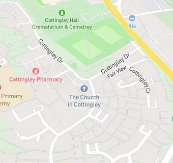 map for Cottingley Lunch Club