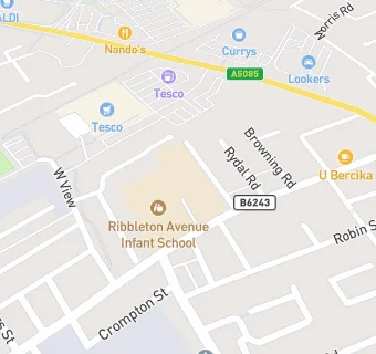 map for Ribbleton Avenue Methodist Junior School