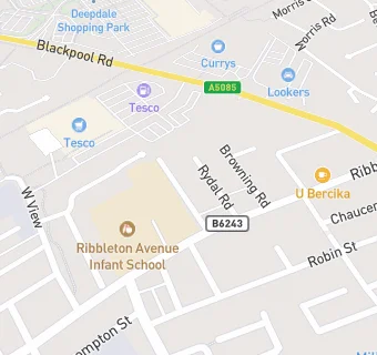 map for Ribbleton Avenue Methodist Junior School