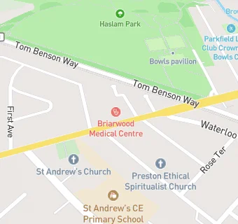 map for Briarwood Medical Centre