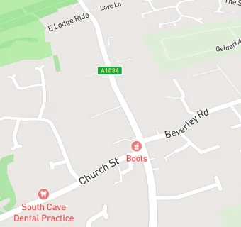 map for South Cave Chinese Take Away