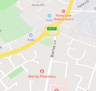 map for Bierley CofE First School