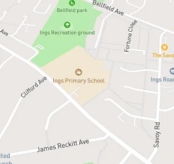 map for Ings Primary School