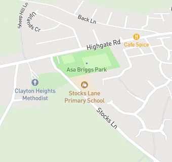 map for Stocks Lane Primary School