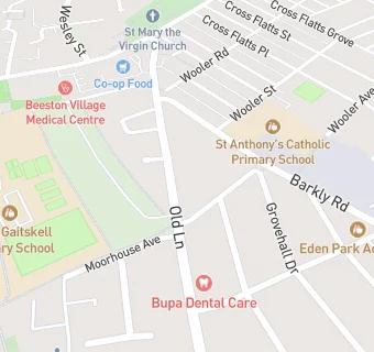 map for Bupa Dental Care, Beeston