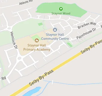 map for Staynor Hall Primary Academy