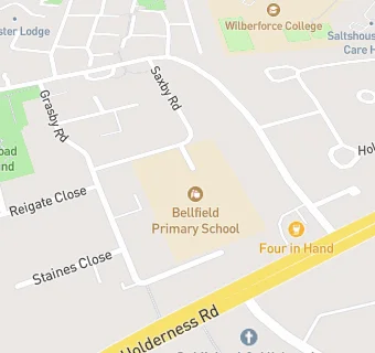 map for Bellfield Primary School