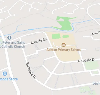 map for Ashton Primary School