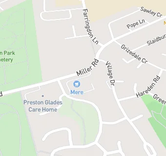 map for Preston Glades Care Home