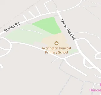 map for Accrington Huncoat Primary School