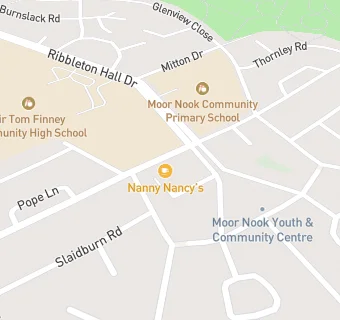 map for Moor Nook Express Shop