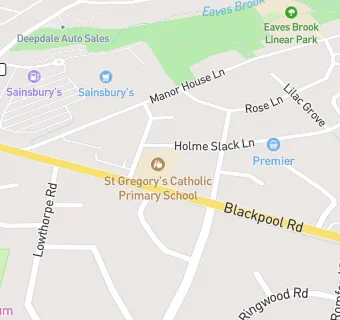 map for St Gregorys RC Primary