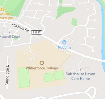 map for Wilberforce College