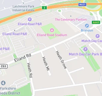 map for Elland Road Cafe And Sandwich Bar