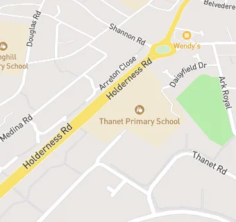 map for Thanet Primary School