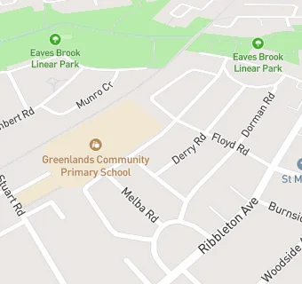 map for Greenlands C P School