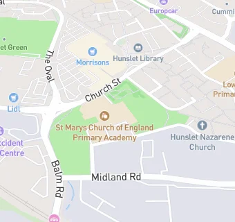 map for Hunslet CofE Middle School