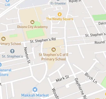 map for St Stephen's CofE Primary School