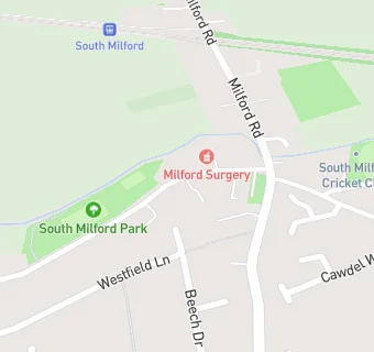 map for South Milford Surgery