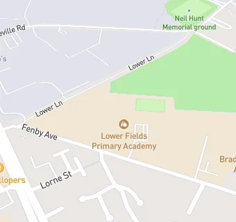 map for Lower Fields Primary School