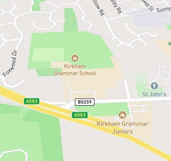 map for Kirkham Grammar School